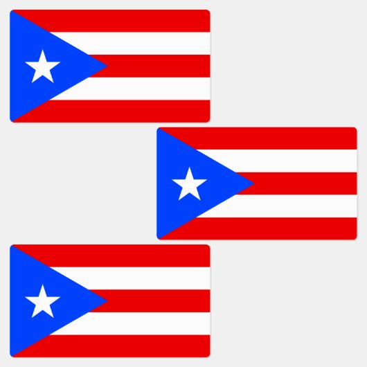 Puerto Rico Flag Etiketten (Gruppe)