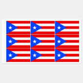 Puerto Rico Flag Etiketten (Blatt)