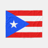Puerto Rico Flag Fleecedecke (Vorderseite (Horizontal))