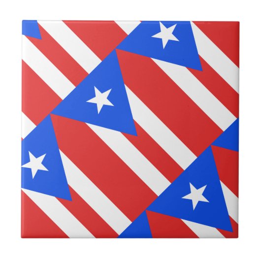 Puerto Rico Flag Fliese (Vorderseite)