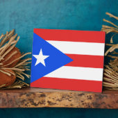 Puerto Rico Flag Fotoplatte (Seite)