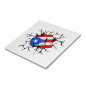 Puerto Rico Flag Frische Coole Keramik Tile Fliese (Seite)