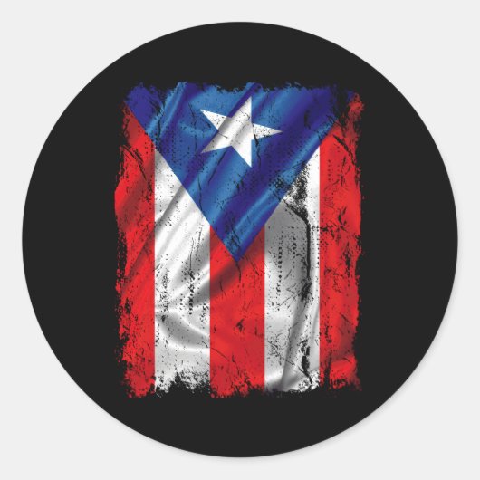 Puerto Rico Flag für Familie Runder Aufkleber (Vorderseite)
