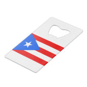 Puerto Rico Flag Geldbeutel Flaschenöffner (Rückseite Schrägansicht)