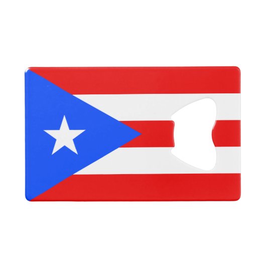 Puerto Rico Flag Geldbeutel Flaschenöffner (Vorderseite (Horizontal))