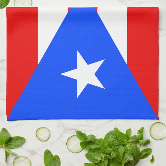 Puerto Rico Flag Geschirrtuch (Gefaltet)