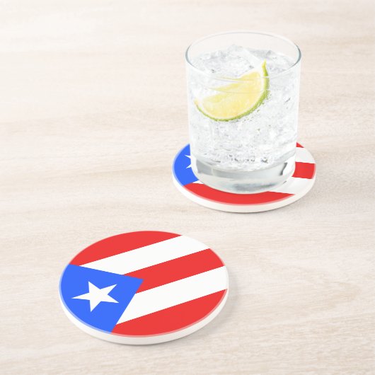 Puerto Rico Flag Getränkeuntersetzer (Seite)