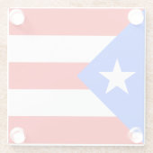 Puerto Rico Flag Glasuntersetzer (Rückseite)