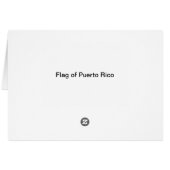 Puerto Rico Flag Grußkarte (Rückseite Horizontal)