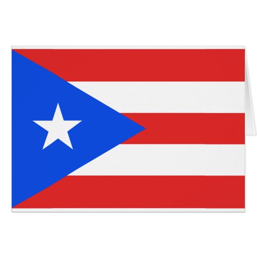 Puerto Rico Flag Grußkarte (Vorderseite (Horizontal))