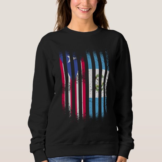 Puerto Rico Flag Guatemala Grown Country Flags Str Sweatshirt (Vorderseite)