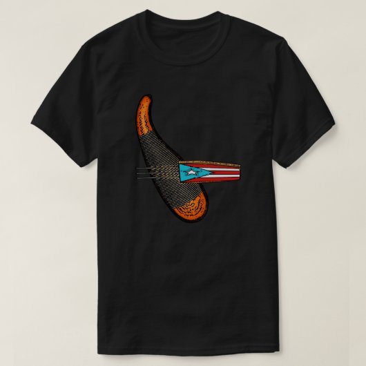 Puerto Rico Flag Guiro Boricua Instrumente T-Shirt (Design vorne)