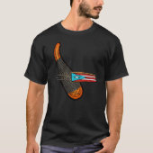 Puerto Rico Flag Guiro Boricua Instrumente T-Shirt (Vorderseite)