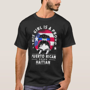 Puerto Rico Flag Haiti Große Frauen Girl Pride T-Shirt