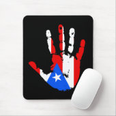 Puerto Rico Flag Handprint Mousepad (Mit Mouse)