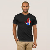 Puerto Rico Flag Handprint T-Shirt (Vorne ganz)