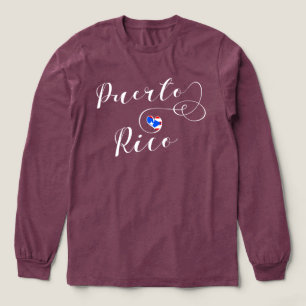 Puerto Rico Flag Heart, Puerto Rican Design Tri-Blend Shirt