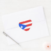 Puerto Rico Flag Herz-Aufkleber (Umschlag)