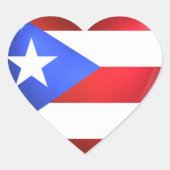 Puerto Rico Flag Herz-Aufkleber (Vorderseite)