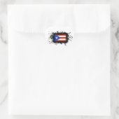 Puerto Rico Flag Herz-Aufkleber (Tasche)