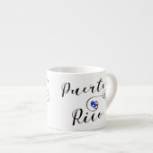 Puerto Rico Flag Herz, Puerto Rico Espressotasse (Vorderseite Rechts)