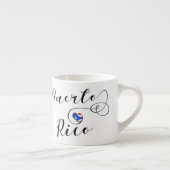 Puerto Rico Flag Herz, Puerto Rico Espressotasse (Rechts)