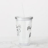 Puerto Rico Flag Herz-Script, Puerto-Rico-Flagge Acryltrinkbecher (Links)