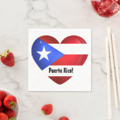 Puerto Rico Flag Herz Serviette (Beispiel)