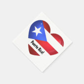 Puerto Rico Flag Herz Serviette (Ecke)