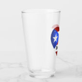 Puerto Rico Flag Herzensauber Glas (Rechts)