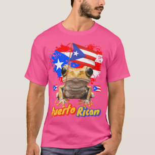 Puerto Rico Flag Ideale für mit Coqu Frog T-Shirt