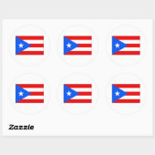 Puerto Rico FLAG International Runder Aufkleber (Blatt)