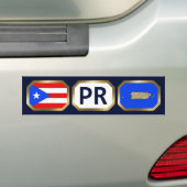 Puerto Rico Flag Kartencode Autoaufkleber (Auf Auto)