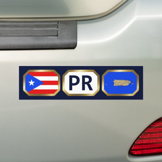 Puerto Rico Flag Kartencode Autoaufkleber (Auf Auto)
