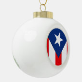 Puerto Rico Flag Keramik Kugel-Ornament (Links)
