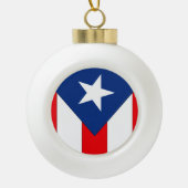 Puerto Rico Flag Keramik Kugel-Ornament (Vorderseite)