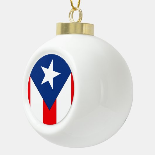 Puerto Rico Flag Keramik Kugel-Ornament (Rechts)