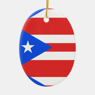 Puerto Rico Flag Keramik Ornament