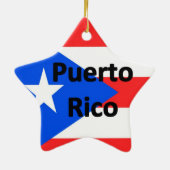 Puerto Rico Flag Keramik Ornament (Hinten)