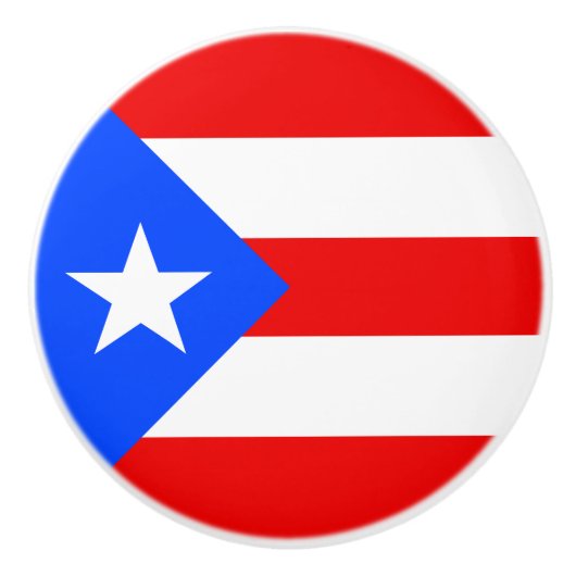 Puerto Rico Flag Keramikknauf (Vorderseite)