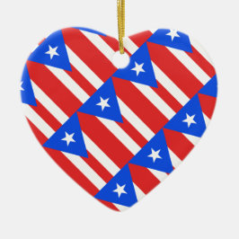 Puerto Rico Flag Keramikornament