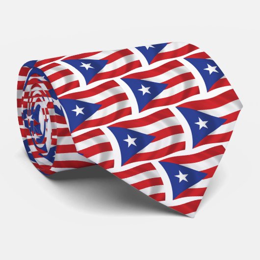 Puerto Rico Flag Krawatte (Gerollt)