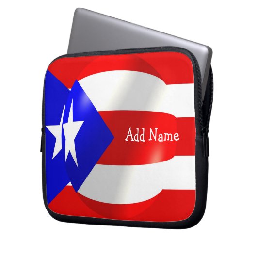 Puerto Rico Flag Laptop Sleeve (Vorderseite Links)
