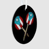 Puerto Rico Flag Maracas Ornament (Vorderseite)