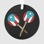 Puerto Rico Flag Maracas Ornament (Rückseite)