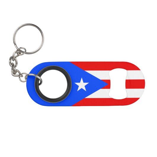 Puerto Rico Flag Mini Flaschenöffner (Vorderseite (Horizontal))