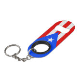 Puerto Rico Flag Mini Flaschenöffner (Vorderseite Schrägansicht)