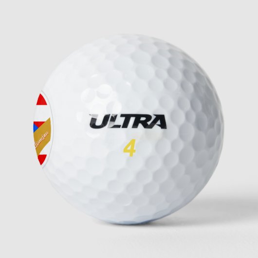 Puerto Rico Flag, Mit Monogramm Willson Ultra Golfball (Logo)