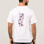 Puerto Rico Flag Musical Notes T-Shirt (Rückseite)