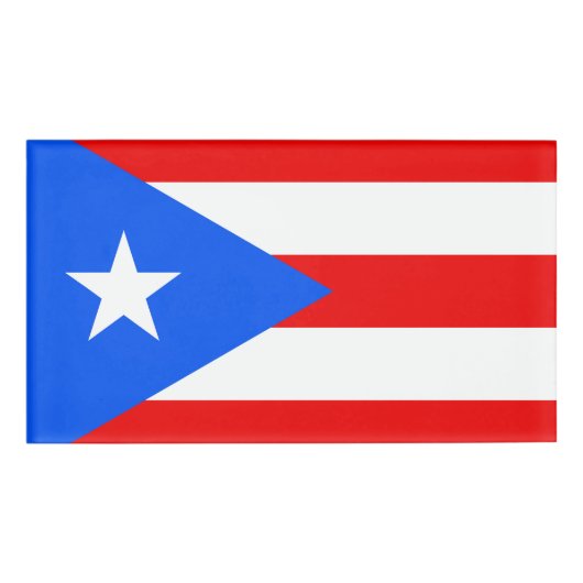 Puerto Rico Flag Namenschild (Vorderseite)